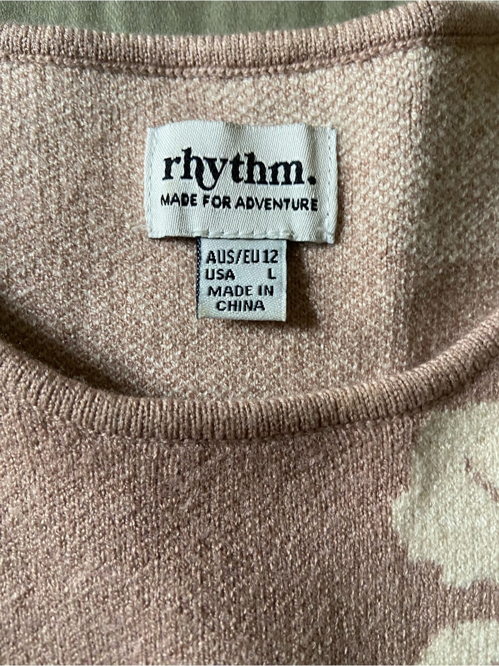 Rhythm dusty pink and Cream Knit tank top